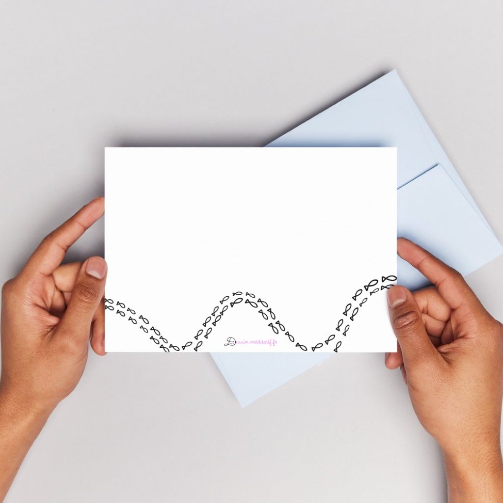 Carte postale - Vague de poissons